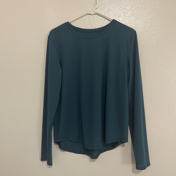 Lululemon High-Neck Running and Training Long Sleeve Shirt- green jasper - Picture 3 of 7